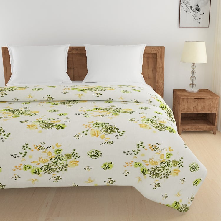 SWAYAM Veda Cotton Floral Print Double Comforter