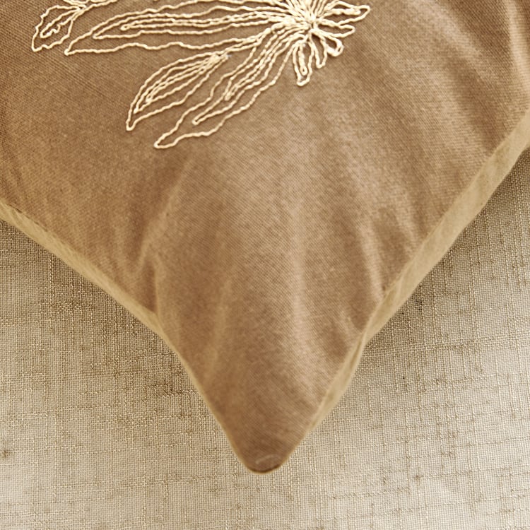 Glimmer Dusk Auria Zari Embroidered Cushion Cover - 50x30cm