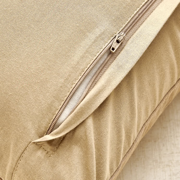 Glimmer Dusk Auria Zari Embroidered Cushion Cover - 50x30cm