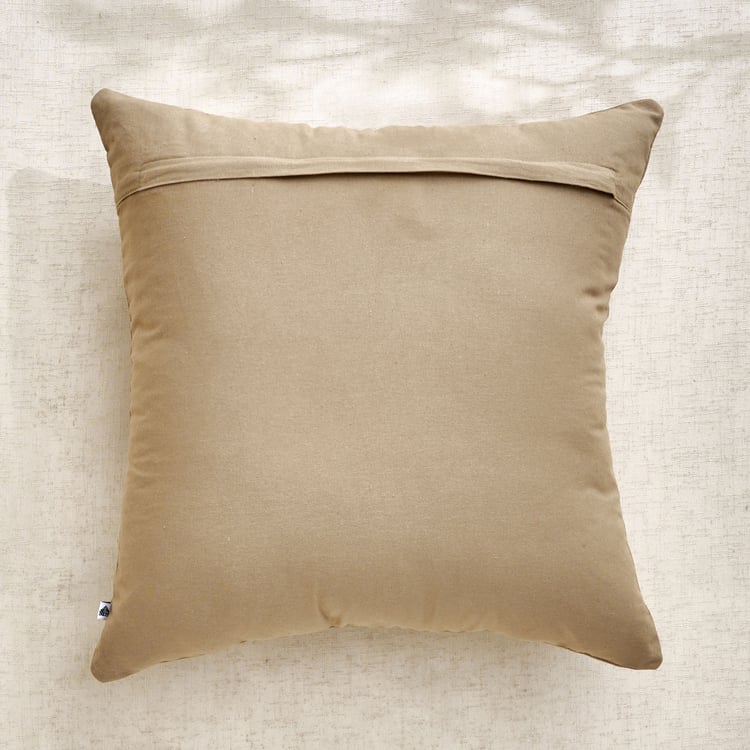 Glimmer Dusk Auria Zari Embroidered Cushion Cover - 40x40cm