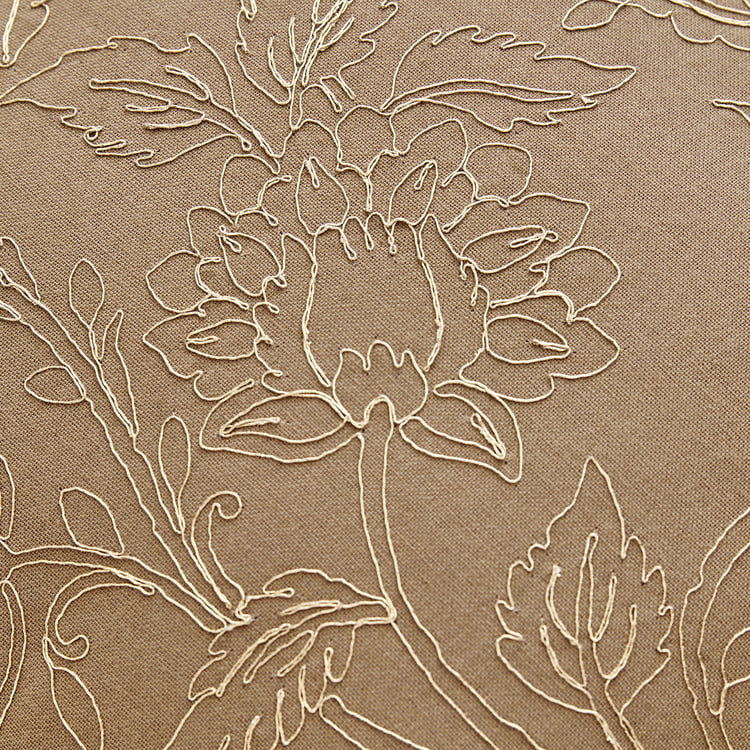 Glimmer Dusk Auria Zari Embroidered Cushion Cover - 40x40cm