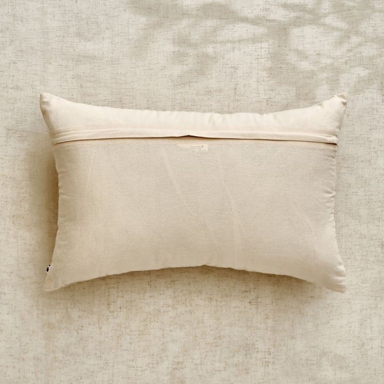 Glimmer Luxe Auria Zari Embroidered Cushion Cover - 50x30cm