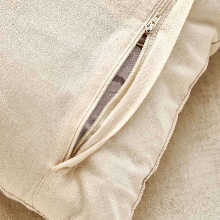 Glimmer Luxe Auria Zari Embroidered Cushion Cover - 40x40cm