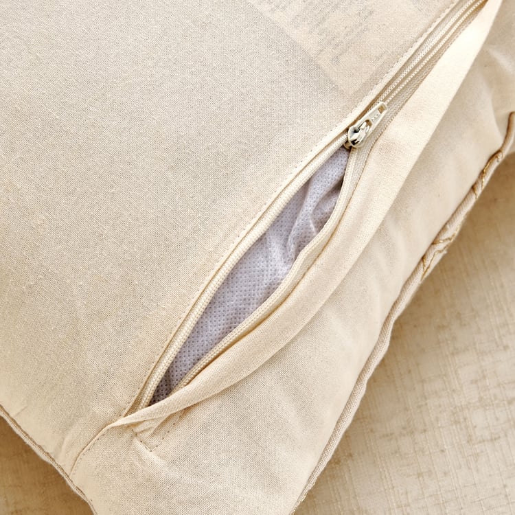 Glimmer Luxe Auria Zari Embroidered Cushion Cover - 40x40cm