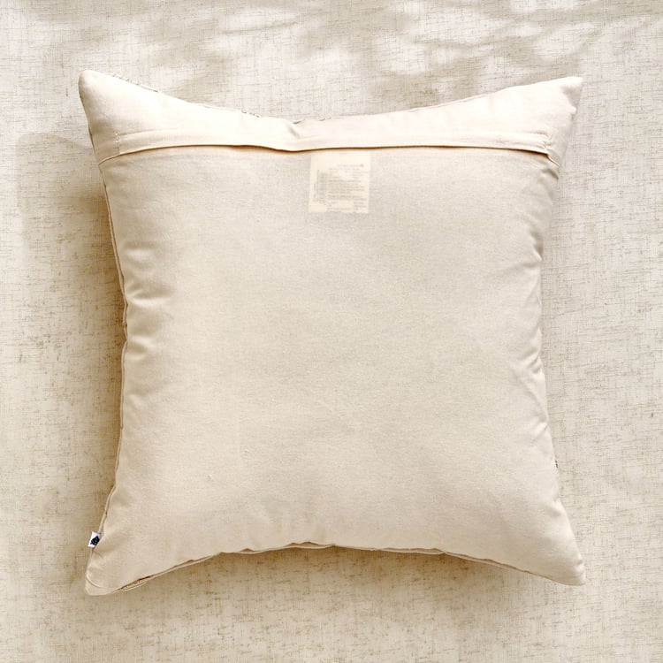 Glimmer Luxe Auria Zari Embroidered Cushion Cover - 40x40cm