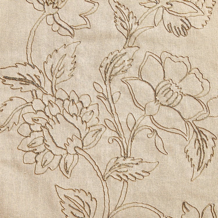 Glimmer Luxe Omna Halo Flor Cotton Embroidered Table Runner
