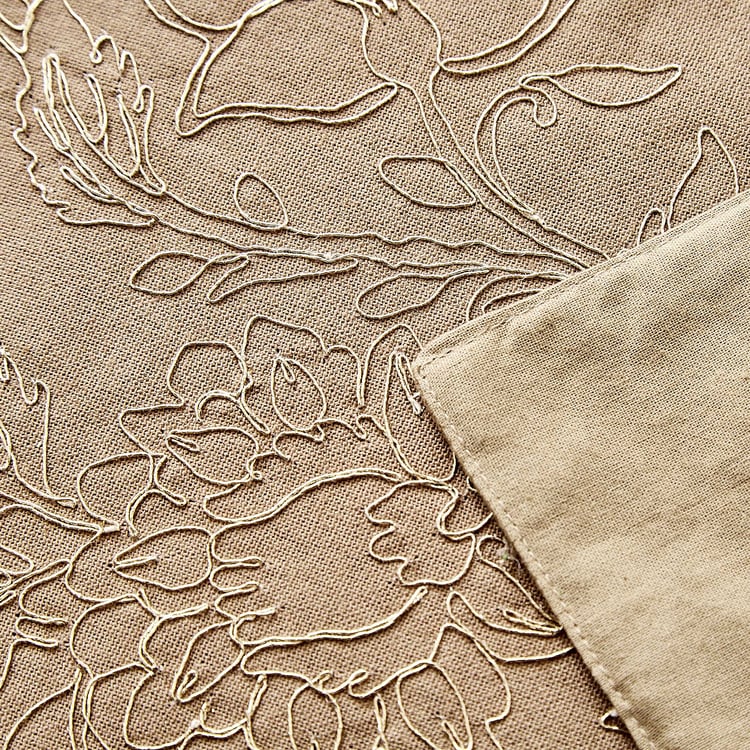 Glimmer Dusk Omna Halo Flor Cotton Embroidered Table Runner