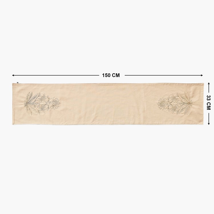 Glimmer Luxe Halo Omna Cotton Embroidered Table Runner