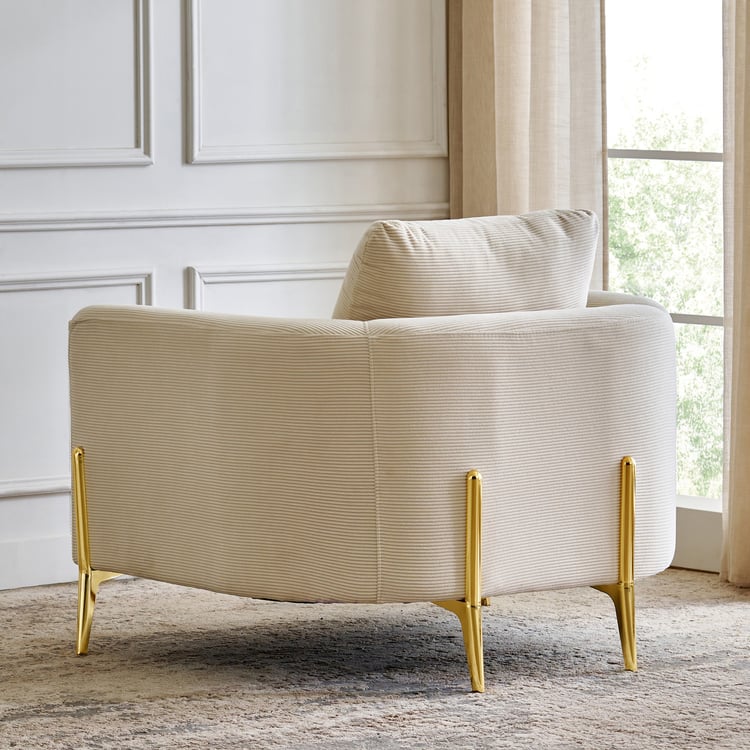 Modern Radiance NXT Fabric 1-Seater Sofa - Cream