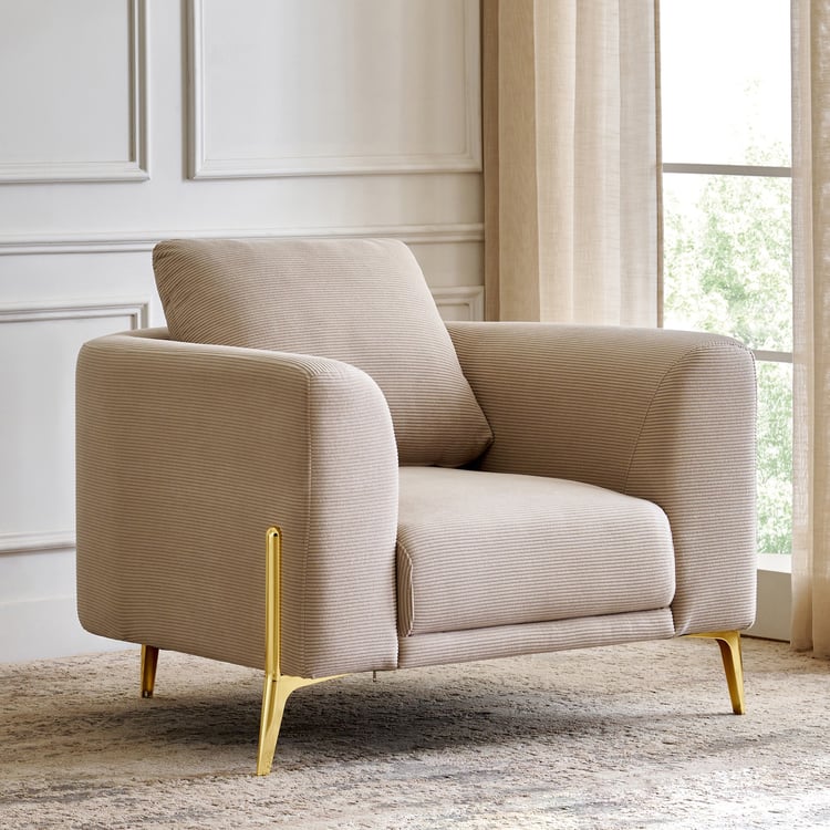 Modern Radiance NXT Fabric 1-Seater Sofa - Brown