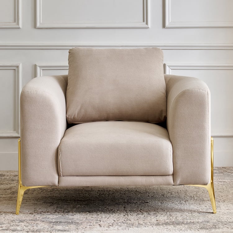 Modern Radiance NXT Fabric 1-Seater Sofa - Brown