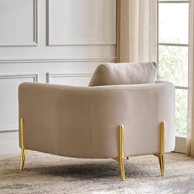 Modern Radiance NXT Fabric 1-Seater Sofa - Brown