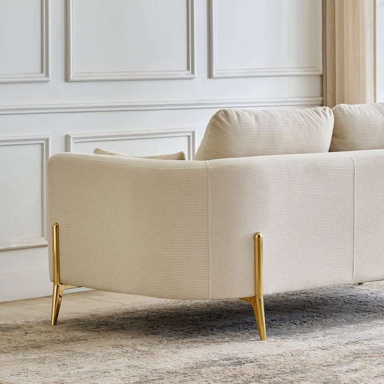 Modern Radiance NXT Fabric 2-Seater Sofa with Cushions - Cream