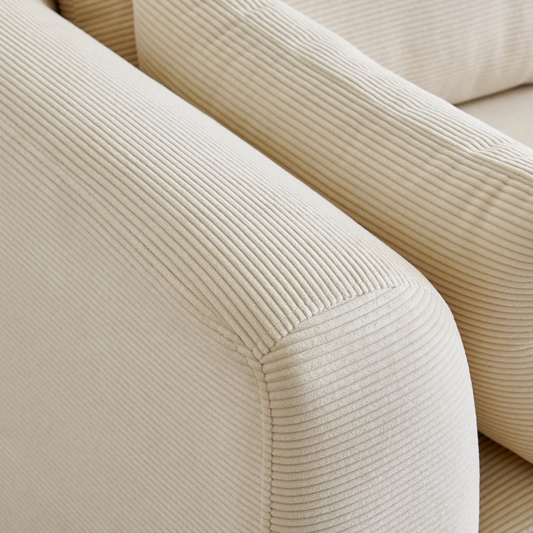Modern Radiance NXT Fabric 2-Seater Sofa with Cushions - Cream
