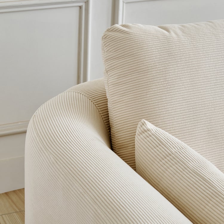 Modern Radiance NXT Fabric 2-Seater Sofa with Cushions - Cream