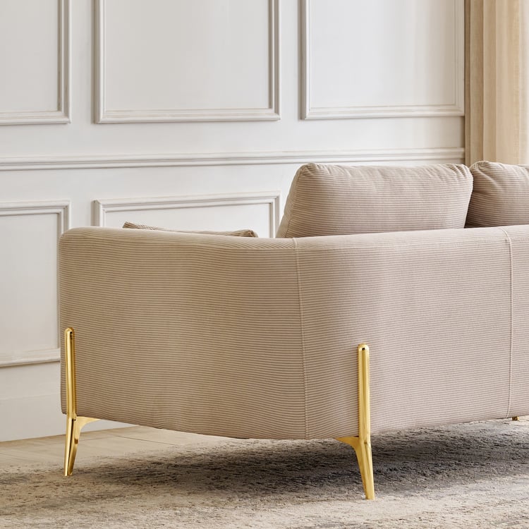 Modern Radiance NXT Fabric 2-Seater Sofa with Cushions - Brown