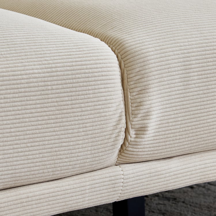 Modern Radiance NXT Fabric 3-Seater Sofa with Cushions - Cream