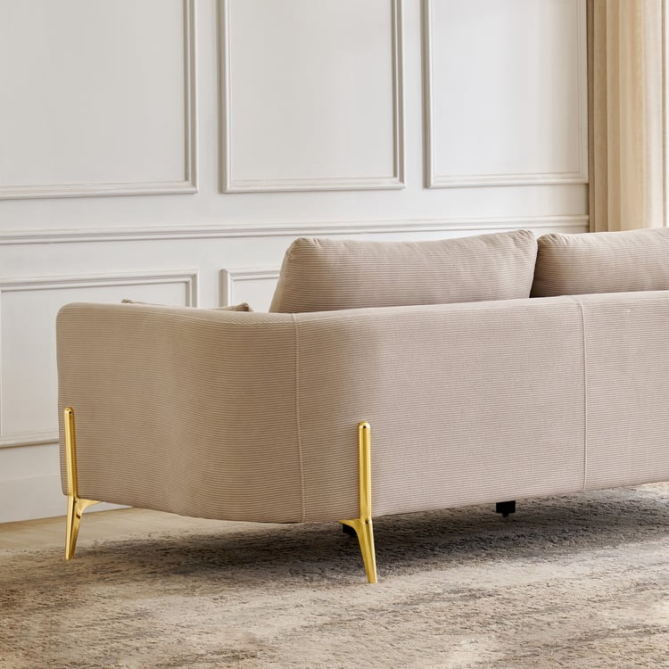 Modern Radiance NXT Fabric 3-Seater Sofa with Cushions - Brown