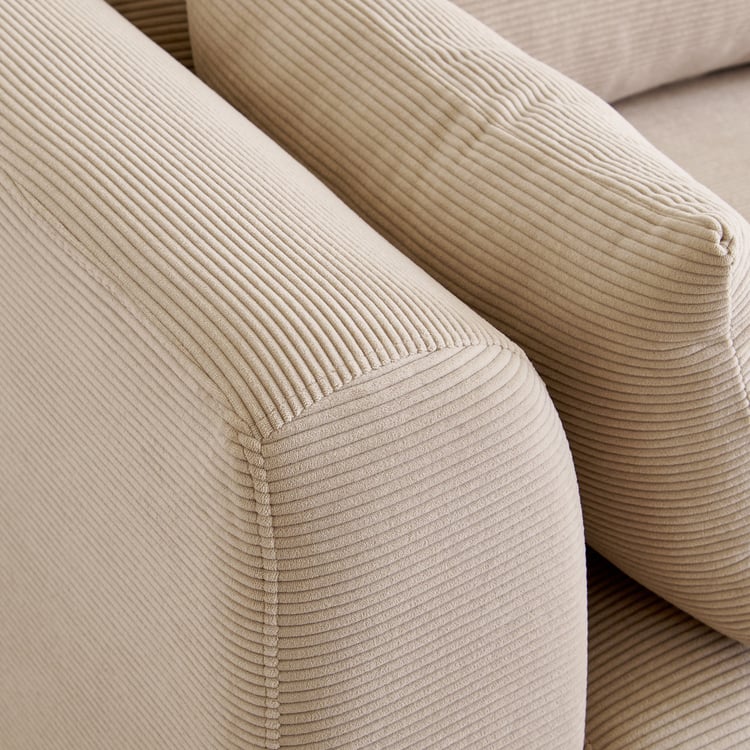Modern Radiance NXT Fabric 3-Seater Sofa with Cushions - Brown