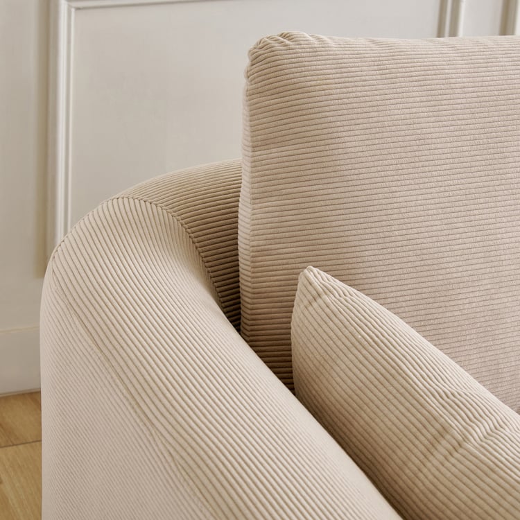 Modern Radiance NXT Fabric 3-Seater Sofa with Cushions - Brown