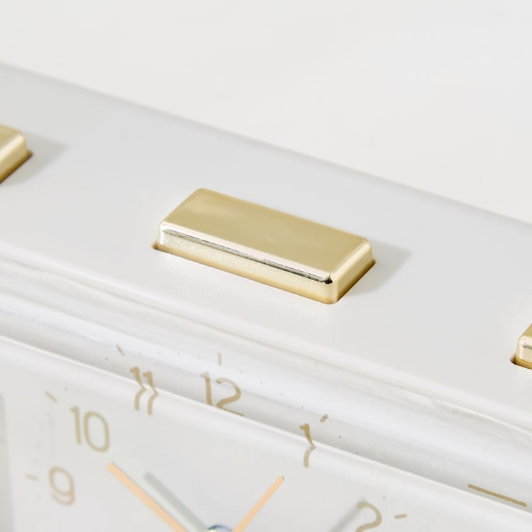 Casablanca Glimmer Table Clock with Day and Date - 16.5x5.5x9.5cm