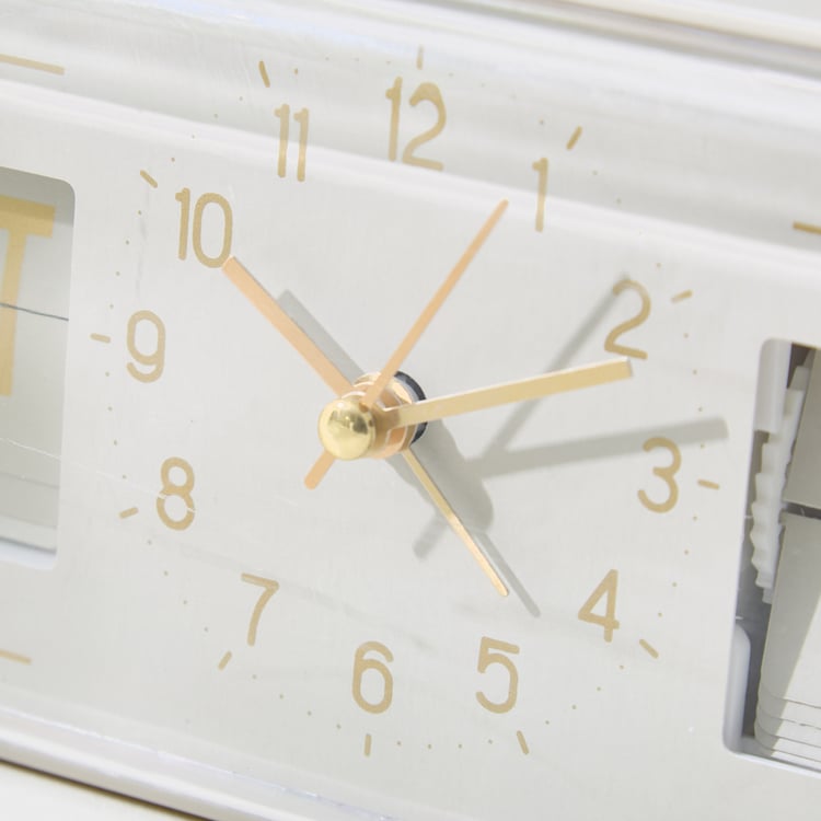 Casablanca Glimmer Table Clock with Day and Date - 16.5x5.5x9.5cm