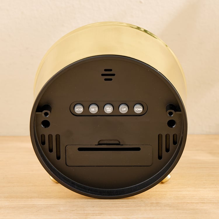 Casablanca Glimmer Metal LCD Table Clock - 10x5.5x10cm