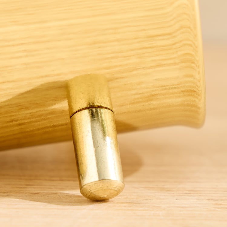 Casablanca Glimmer Metal LCD Table Clock - 10x5.5x10cm