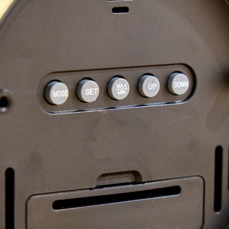 Casablanca Glimmer Metal LCD Table Clock - 10x5.5x10cm