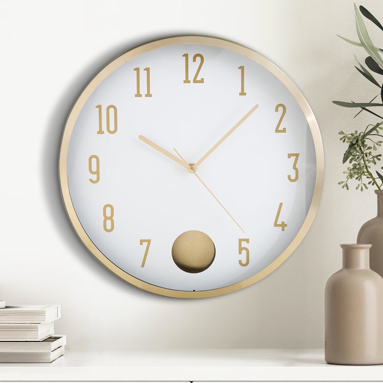 Casablanca Glimmer Aluminium Pendulum Wall Clock - 35cm