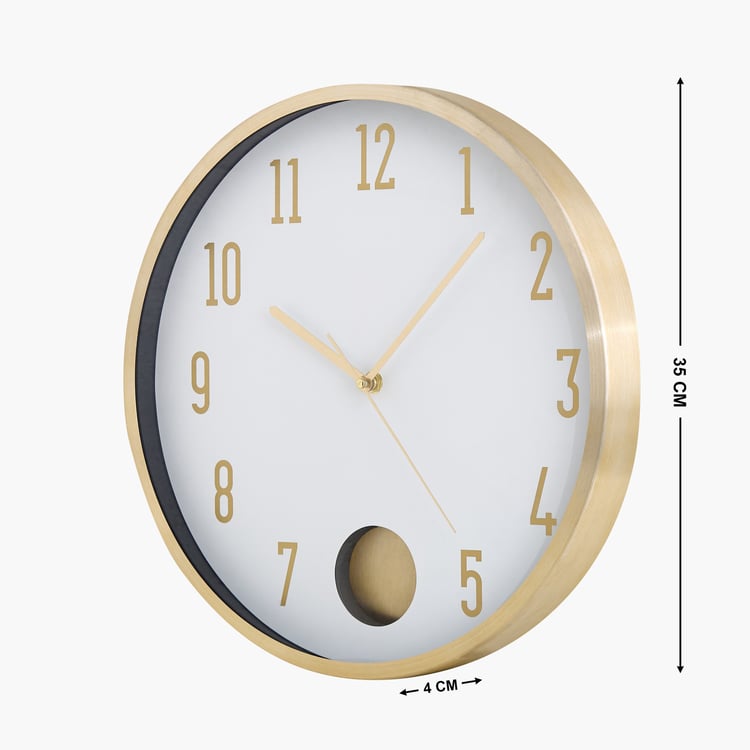 Casablanca Glimmer Aluminium Pendulum Wall Clock - 35cm