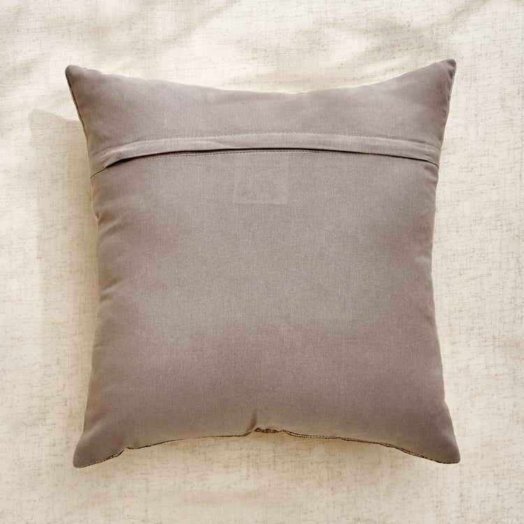 Glimmer Dusk Velin Prism Brixa Set of 2 Velvet Finish Foil Print Cushion Covers - 40x40cm