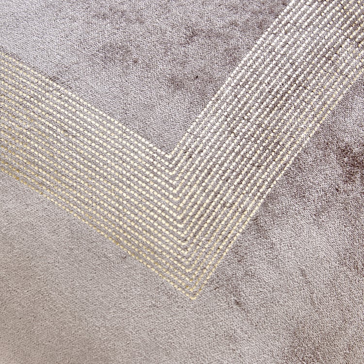 Glimmer Dusk Velin Prism Brixa Set of 2 Velvet Finish Foil Print Cushion Covers - 40x40cm