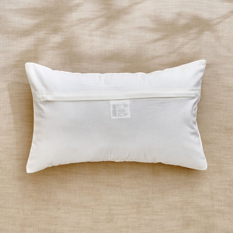 Glimmer Luxe Velin Sprig Brixa Set of 2 Velvet Finish Foil Print Cushion Covers - 50x30cm