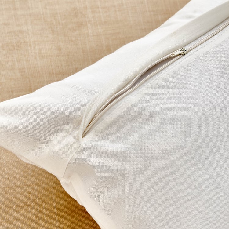 Glimmer Luxe Velin Sprig Brixa Set of 2 Velvet Finish Foil Print Cushion Covers - 50x30cm