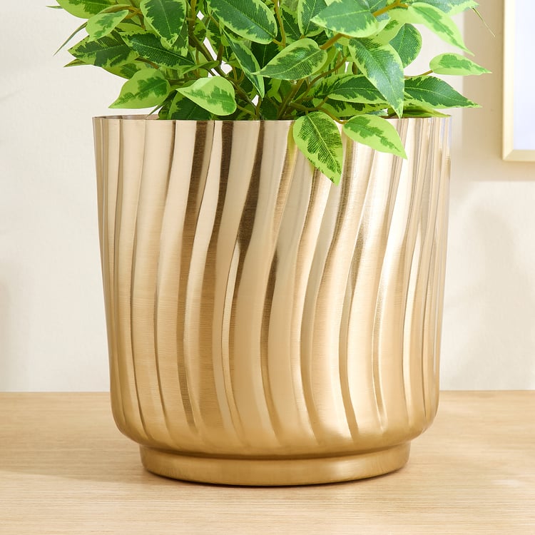 Gardenia Fest Metal Swirl Planter - Large