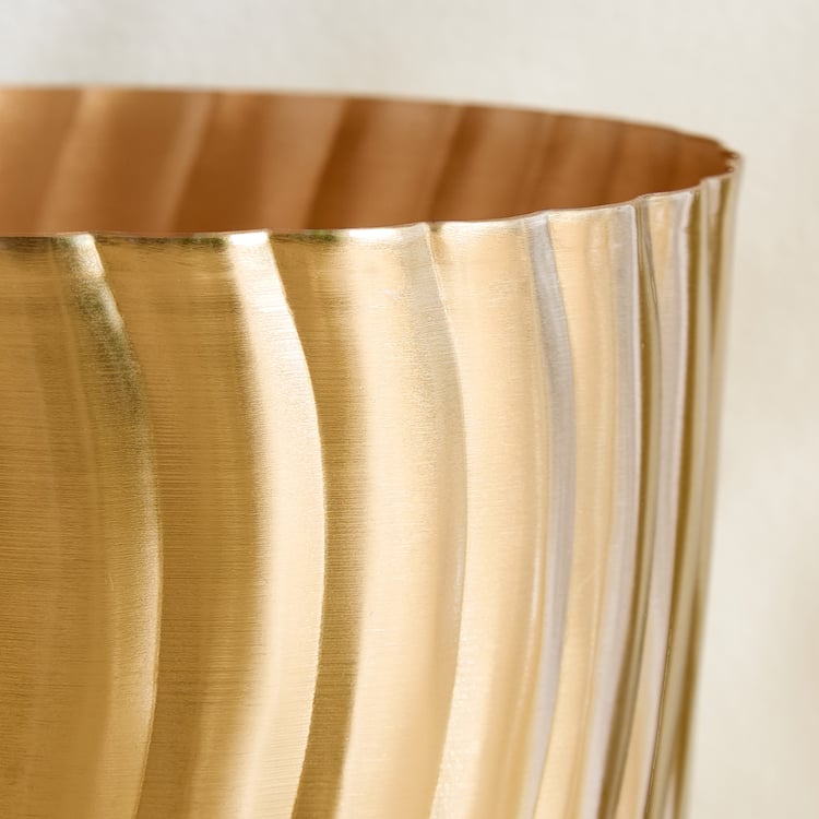 Gardenia Fest Metal Swirl Planter - Small