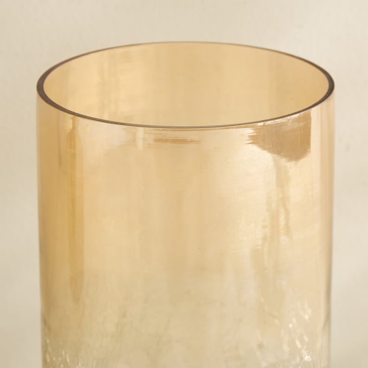 Austin Glass Crackled Votive Candle Holder