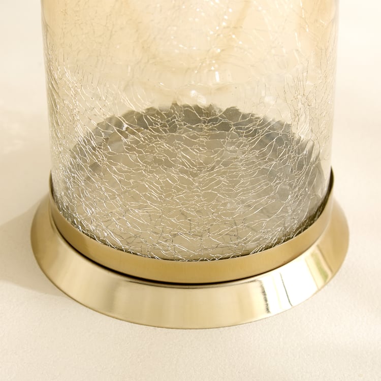 Austin Glass Crackled Votive Candle Holder