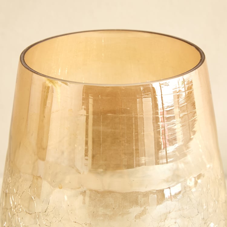 Austin Glass Crackled T-Light Holder