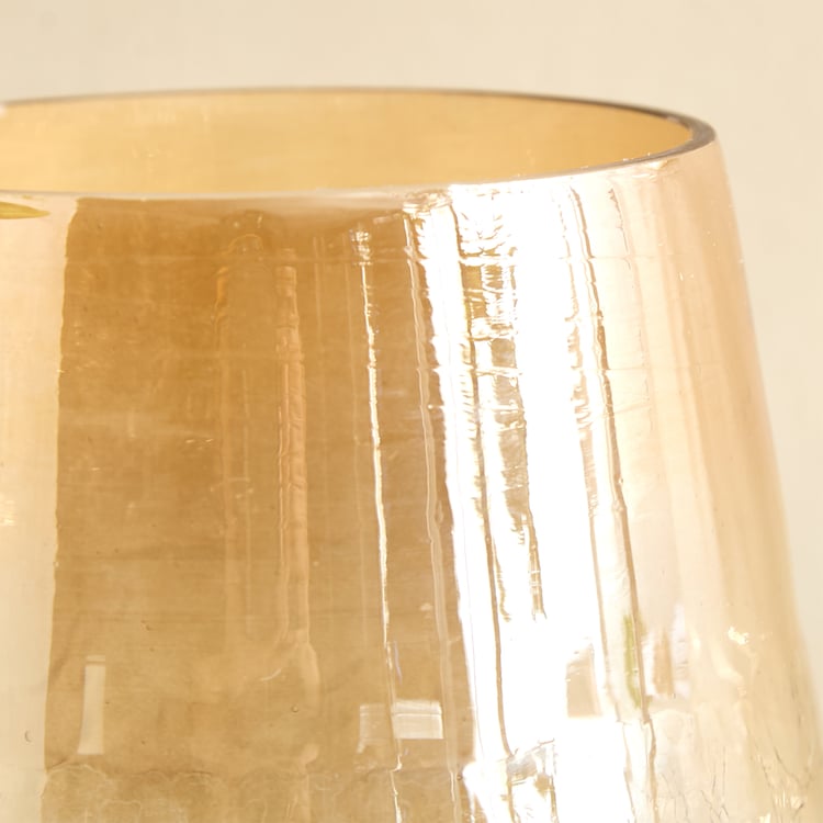 Austin Glass Crackled T-Light Holder