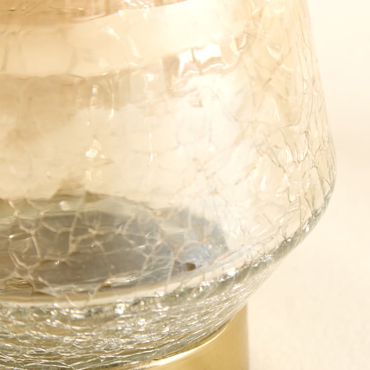 Austin Glass Crackled T-Light Holder