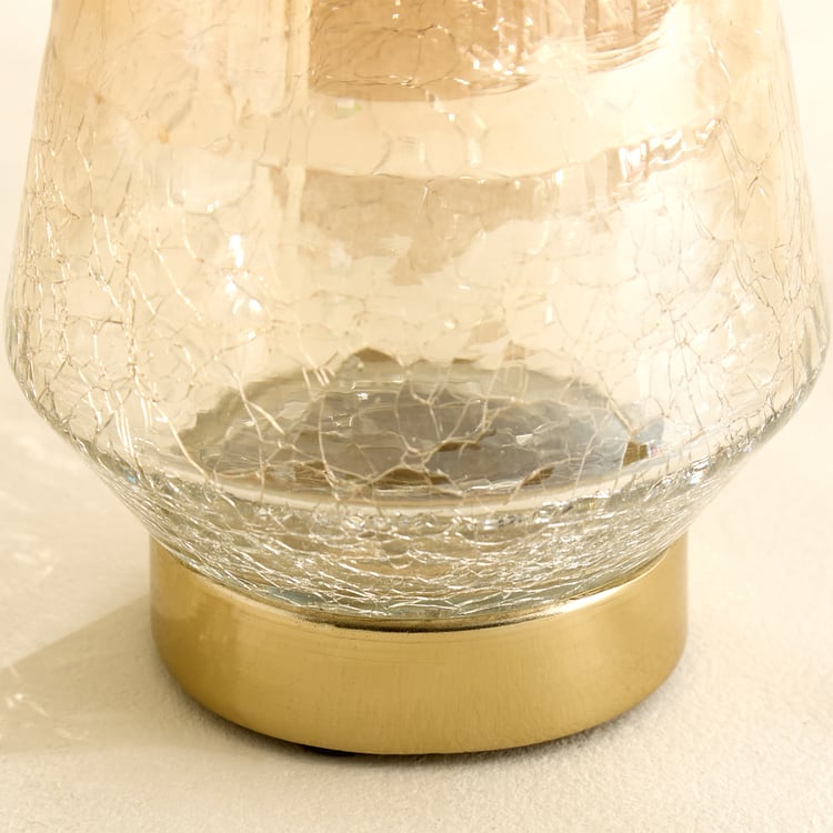 Austin Glass Crackled T-Light Holder