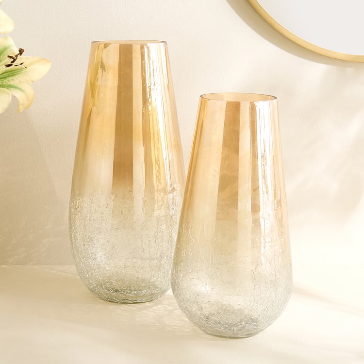Austin Glass Crackled Vase - Large