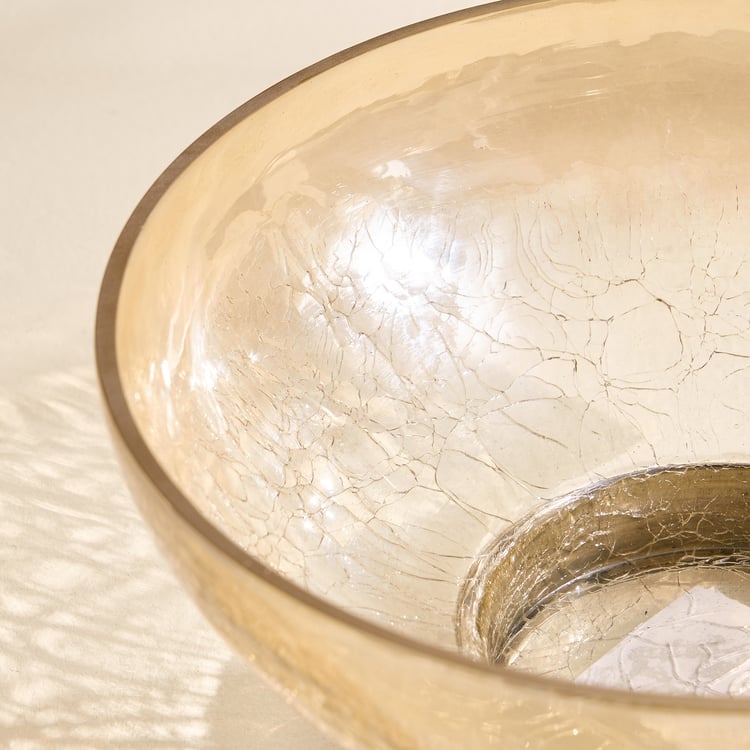 Austin Glass Crackled Decorative Bowl