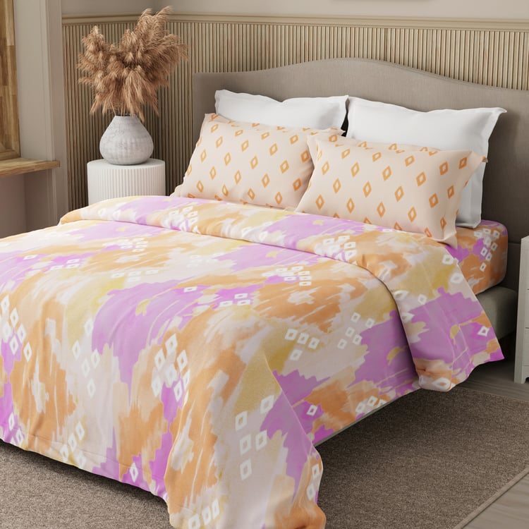 BOUTIQUE LIVING Embrace Cotton 152TC Geometric Print 3Pcs Queen Bedsheet Set