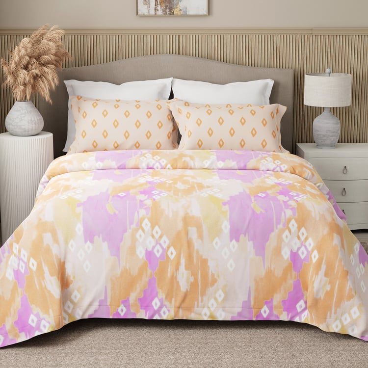 BOUTIQUE LIVING Embrace Cotton 152TC Geometric Print 3Pcs Queen Bedsheet Set