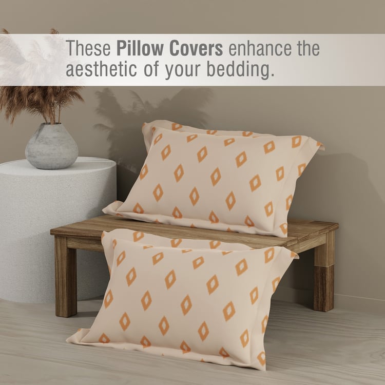 BOUTIQUE LIVING Embrace Cotton 152TC Geometric Print 3Pcs Queen Bedsheet Set