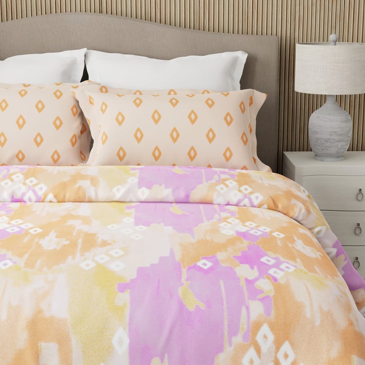 BOUTIQUE LIVING Embrace Cotton 152TC Geometric Print 3Pcs Queen Bedsheet Set