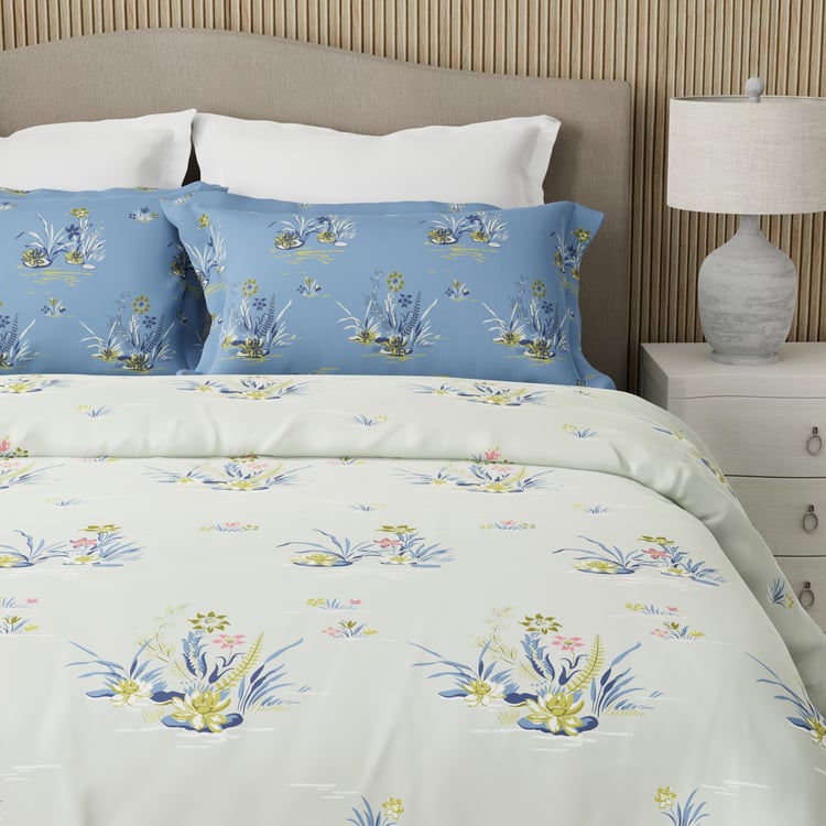 BOUTIQUE LIVING Embrace Cotton 152TC Floral Print 3Pcs Queen Bedsheet Set
